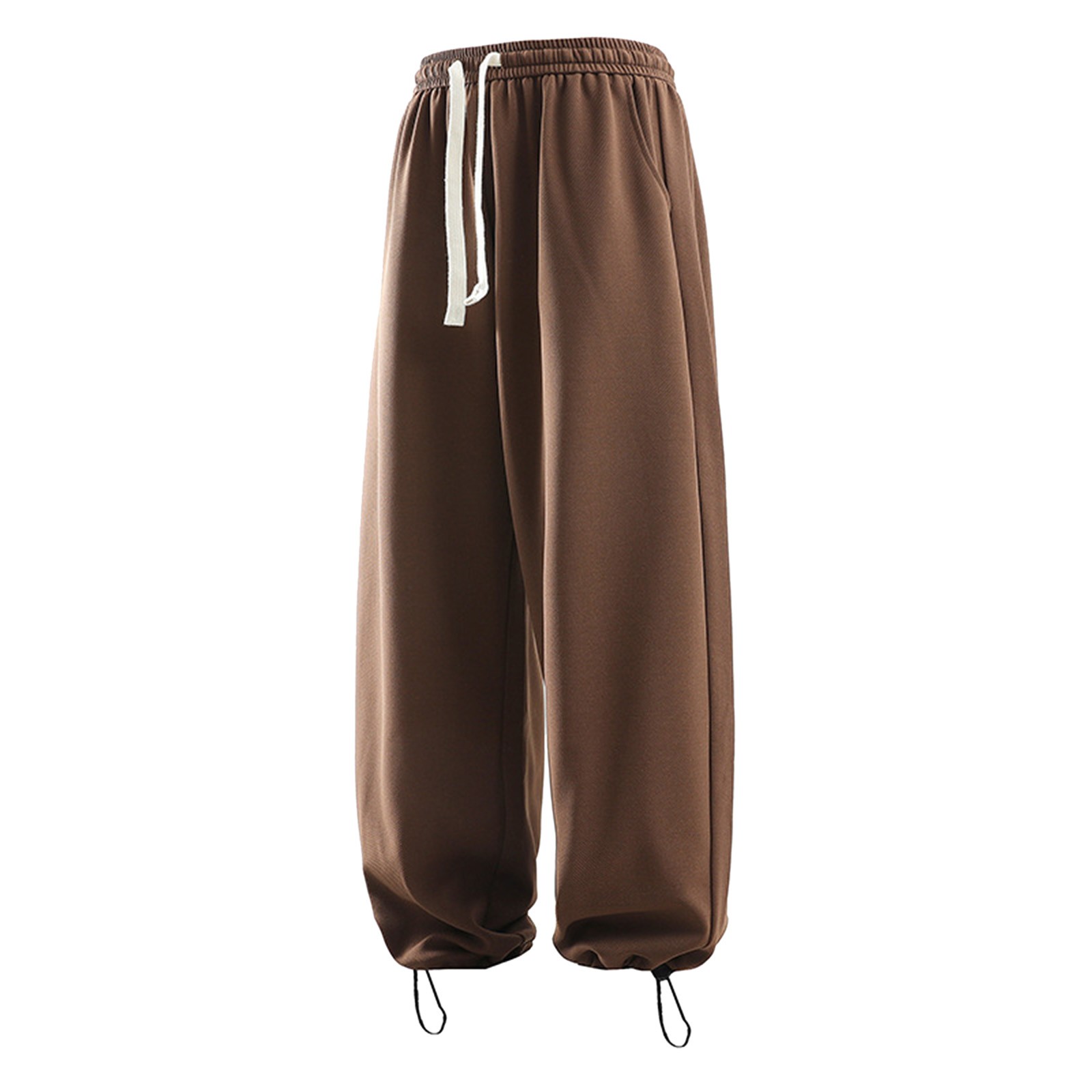 thumbnail image 4 of Pantalones cargo de senderismo para hombre: corte holgado, cintura con cordón, cinturilla elástica; pantalones deportivos informales con bolsillos utilitarios., 4 of 5